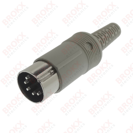 DIN plug 5 pins male 180º