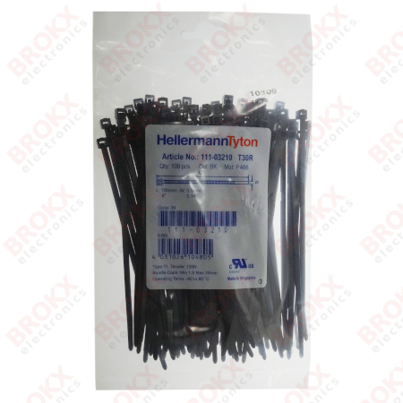 Cable tie 150 mm Black - 100 pieces