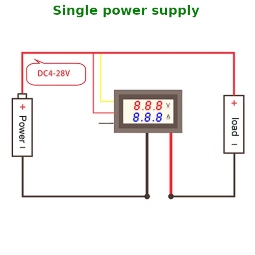 Digitale paneelmeter 0-100VDC 0-10A